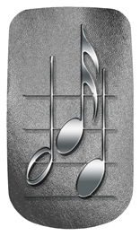 DAROYAL 382 SL Music Notes Silver